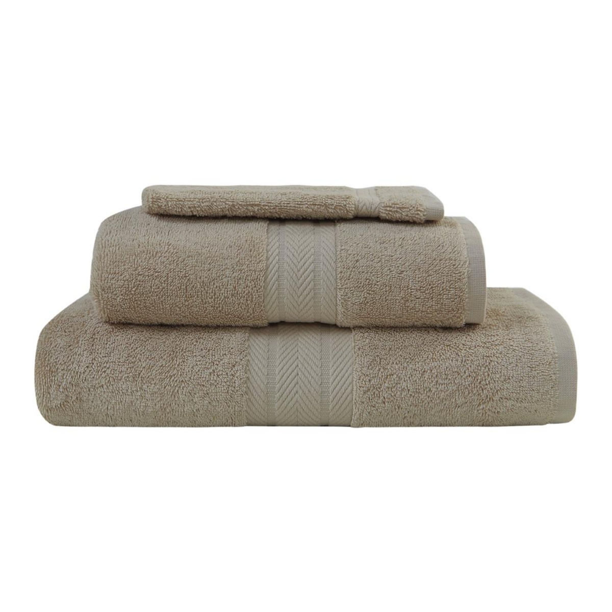 Sensei Maison Ensemble de bain 3 pièces (1 drap de bain + 1 serviette de toilette + 1 gant) LUXURY