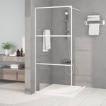 VIDAXL Paroi de douche Blanc 90x195 cm Verre ESG transparent
