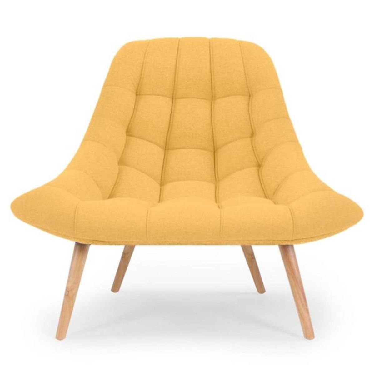 Paris Prix Fauteuil Scandinave en Tissu  Johan  102cm Jaune