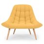 Voir la diapositive 2 : Paris Prix Fauteuil Scandinave en Tissu  Johan  102cm Jaune