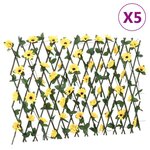 VIDAXL vidaXL Treillis de lierre artificiel extensible 5 pcs jaune 180x60 cm