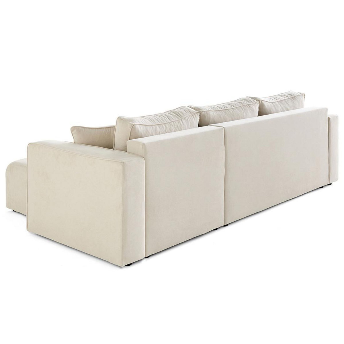 BEST MOBILIER Topaze - canapé d'angle déhoussable réversible 4 places en tissu