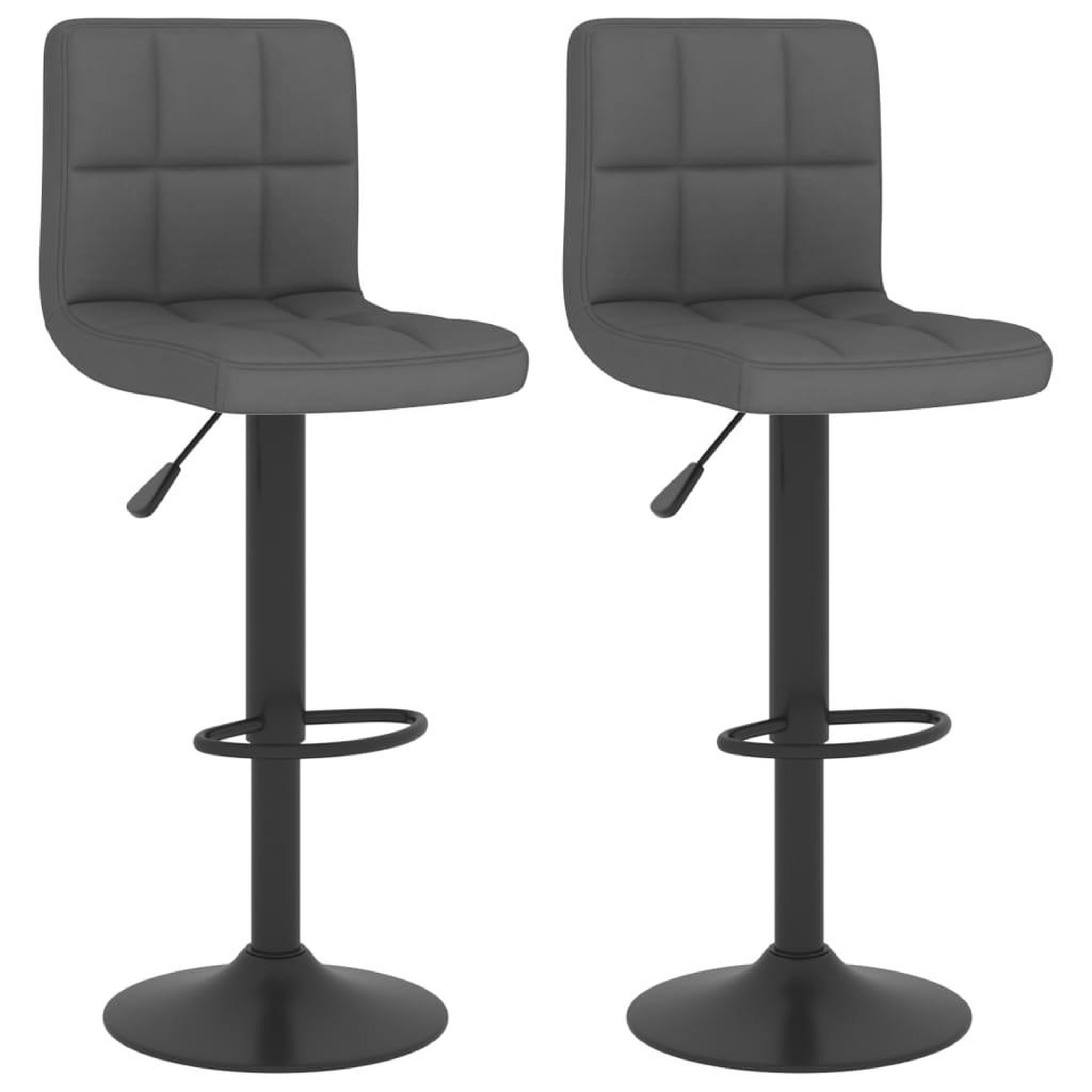 Voir la diapositive 2 : VIDAXL Tabourets de bar lot de 2 gris fonce tissu