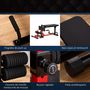 Voir la diapositive 6 : HOMCOM Banc à squat pliable sissy squat machine à squat - appareil de musculation 3 en 1 - hauteur réglable 6 positions - acier synthétique rouge noir