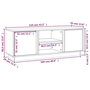 Voir la diapositive 6 : VIDAXL Meuble TV Noir 110x35x40,5 cm Bois de pin massif