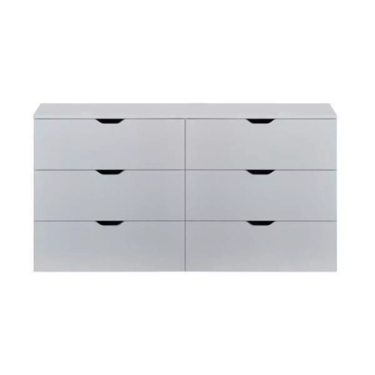 Commode - Meuble  Basix - 6 tiroirs - Blanc mat - L 139 x P 40 x H 80 cm