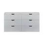  Commode - Meuble  Basix - 6 tiroirs - Blanc mat - L 139 x P 40 x H 80 cm