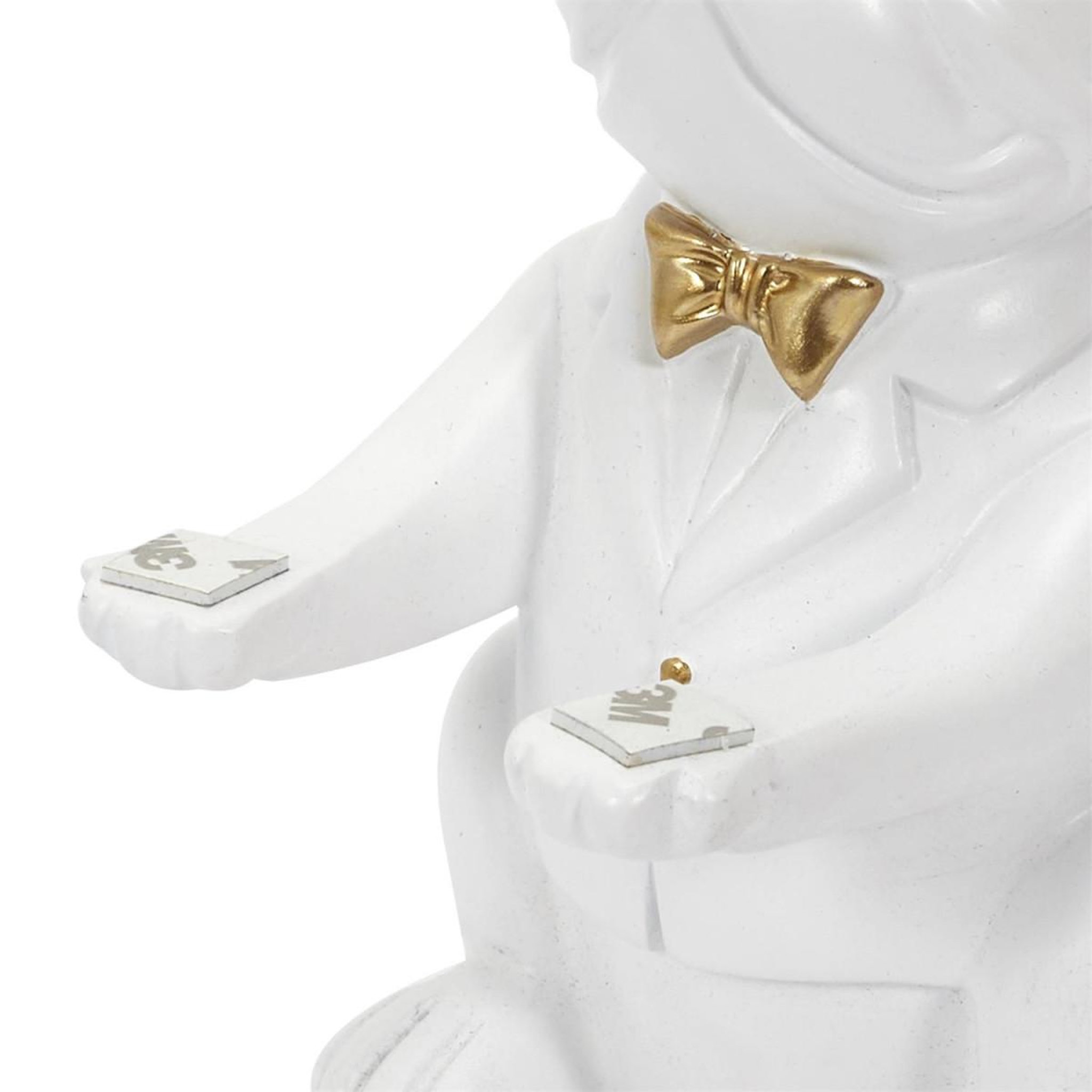 Voir la diapositive 3 : The Home Deco Factory Statuette & vide-poche  bulldog  21cm blanc