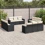 Voir la diapositive 1 : VIDAXL Salon de jardin 12 pcs avec coussins noir resine tressee