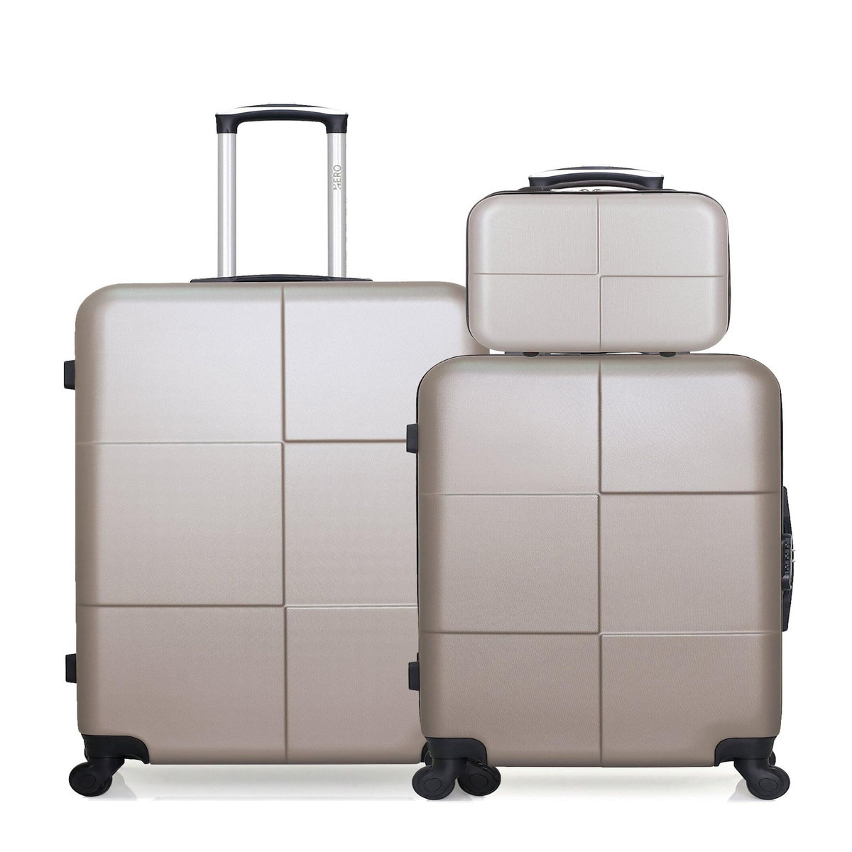 HERO HERO - Lot de 3 - Valise grand format, valise weekend et vanity CORONADO