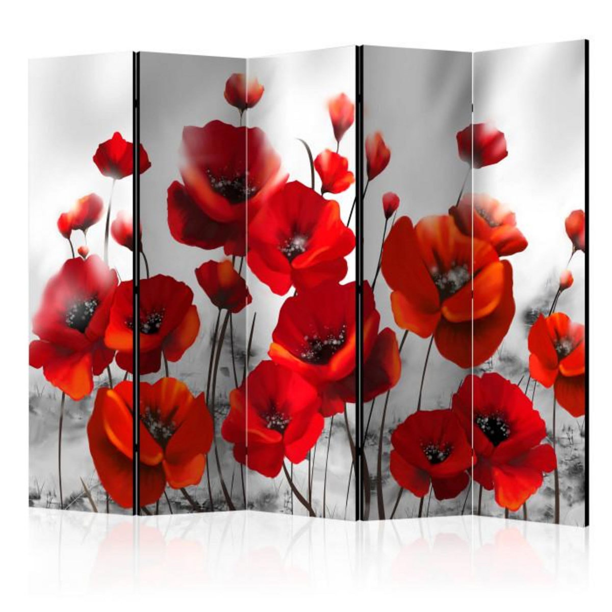 Paris Prix Paravent 5 Volets  Poppies in the Moonlight II  172x225cm