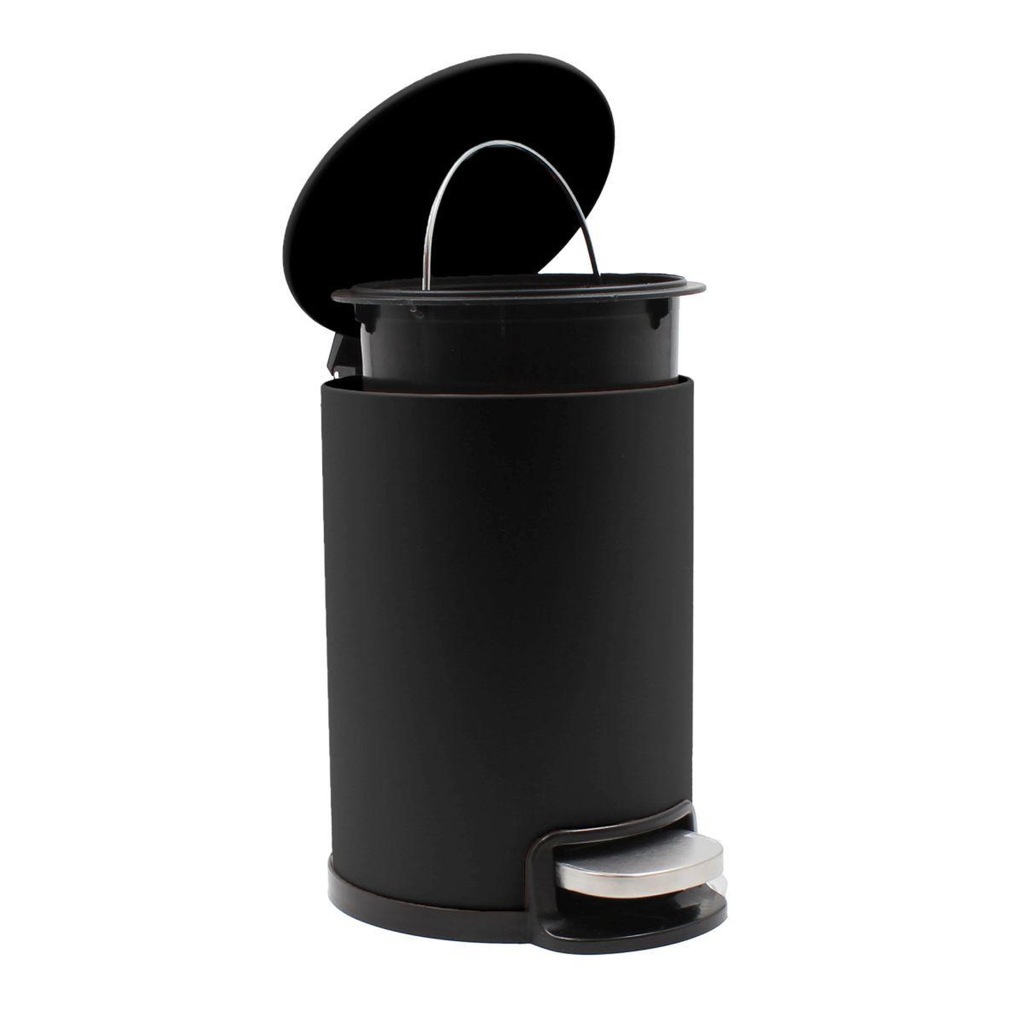 Voir la diapositive 4 : Douceur d'Intérieur Poubelle de salle de bain en métal  metaline  3l noir