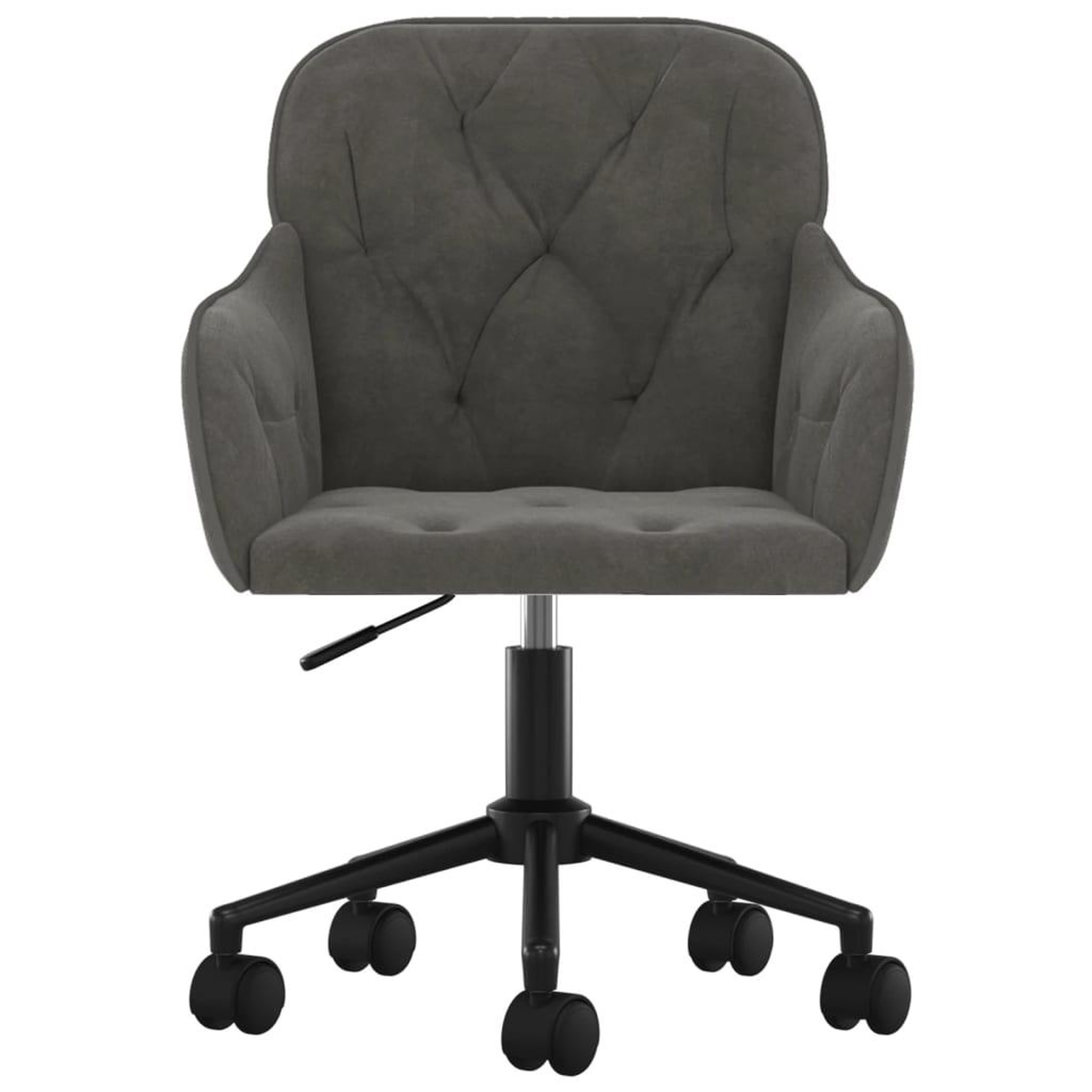 Voir la diapositive 4 : VIDAXL Chaises pivotantes a manger lot de 2 Gris fonce Velours