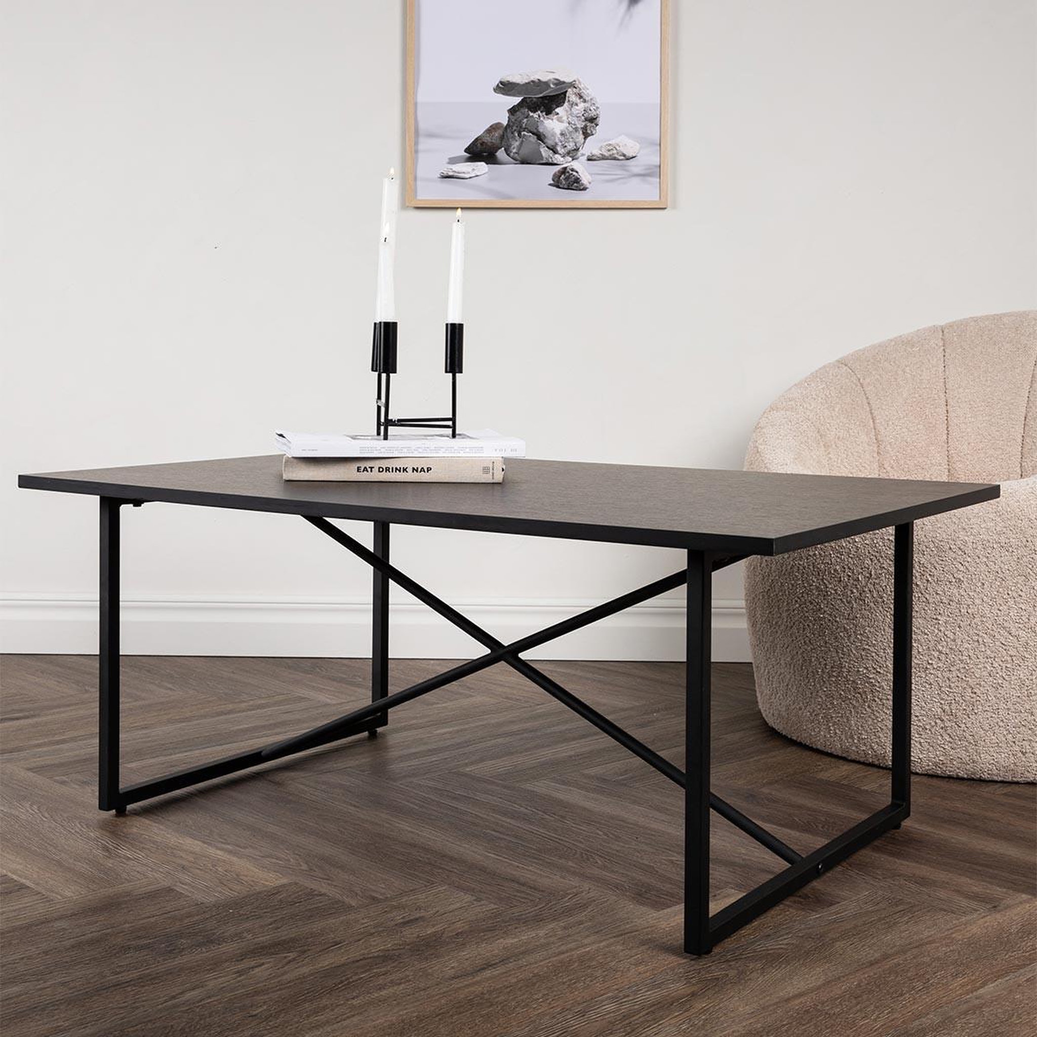 Voir la diapositive 6 : Paris Prix Table basse design  pryor  110cm noir