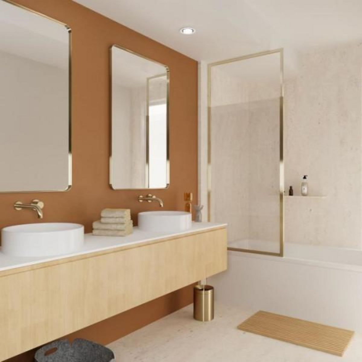 GELCO Pare Baignoire 1 volet - GELCO - ONLY Gold - 80 x 155 / 210