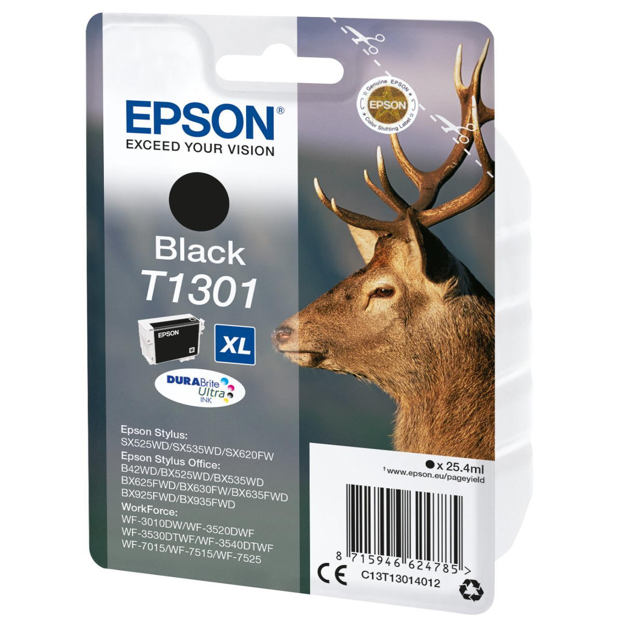 Voir la diapositive 3 : Epson EPSON Cartouche T1301 - Cerf - Noir