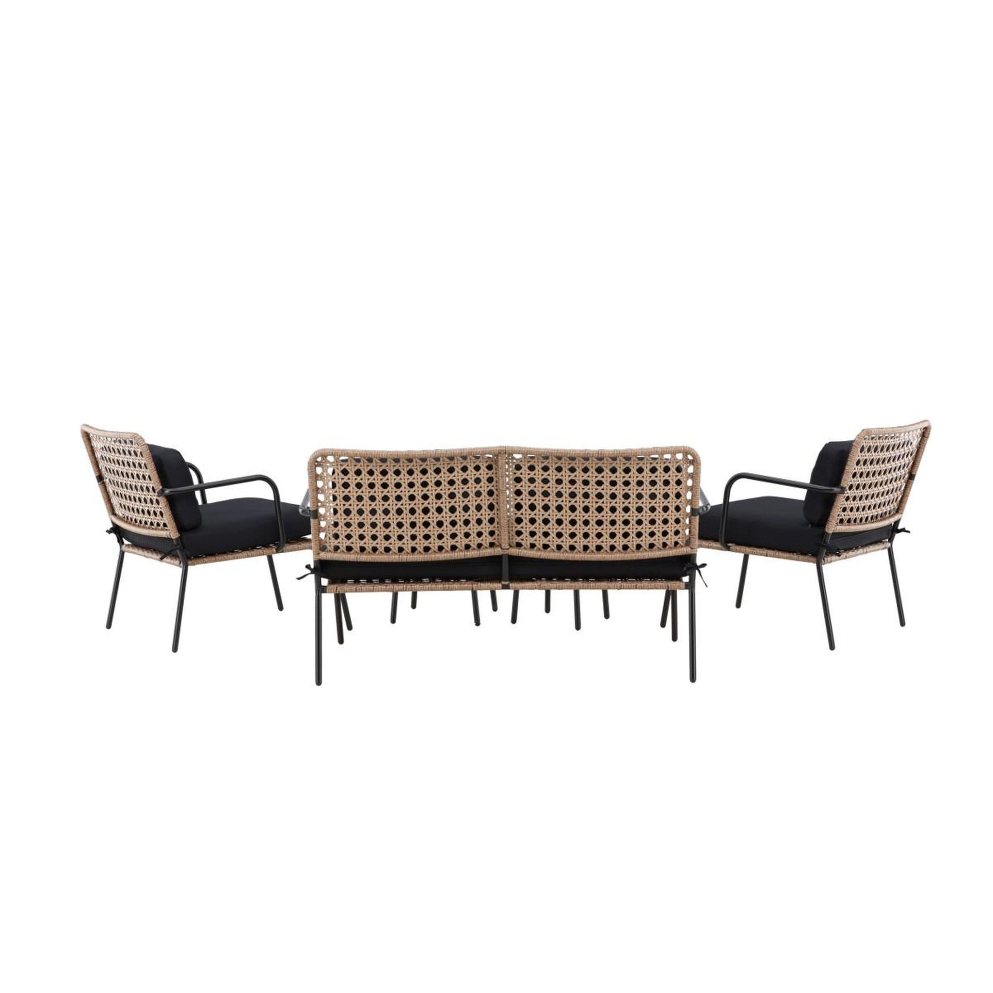 Voir la diapositive 2 : Paris Prix Salon de jardin  paola  122cm naturel & noir