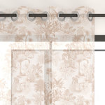 SOLEIL D'OCRE Voile à oeillets imprimé en polycoton 135x250 cm KENYA, par Soleil d'Ocre