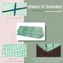 Voir la diapositive 5 : HOMCOM Mini serre de jardin 270L x 90l x 90H cm acier PE haute densité 140 g/m² anti-UV 3 fenêtres avec zip enroulables vert