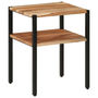 Voir la diapositive 1 : VIDAXL Table d'appoint 35x35x45 cm bois massif d'acacia et fer