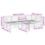 Voir la diapositive 6 : VIDAXL Salon de jardin 7 pcs bois massif sapin de douglas