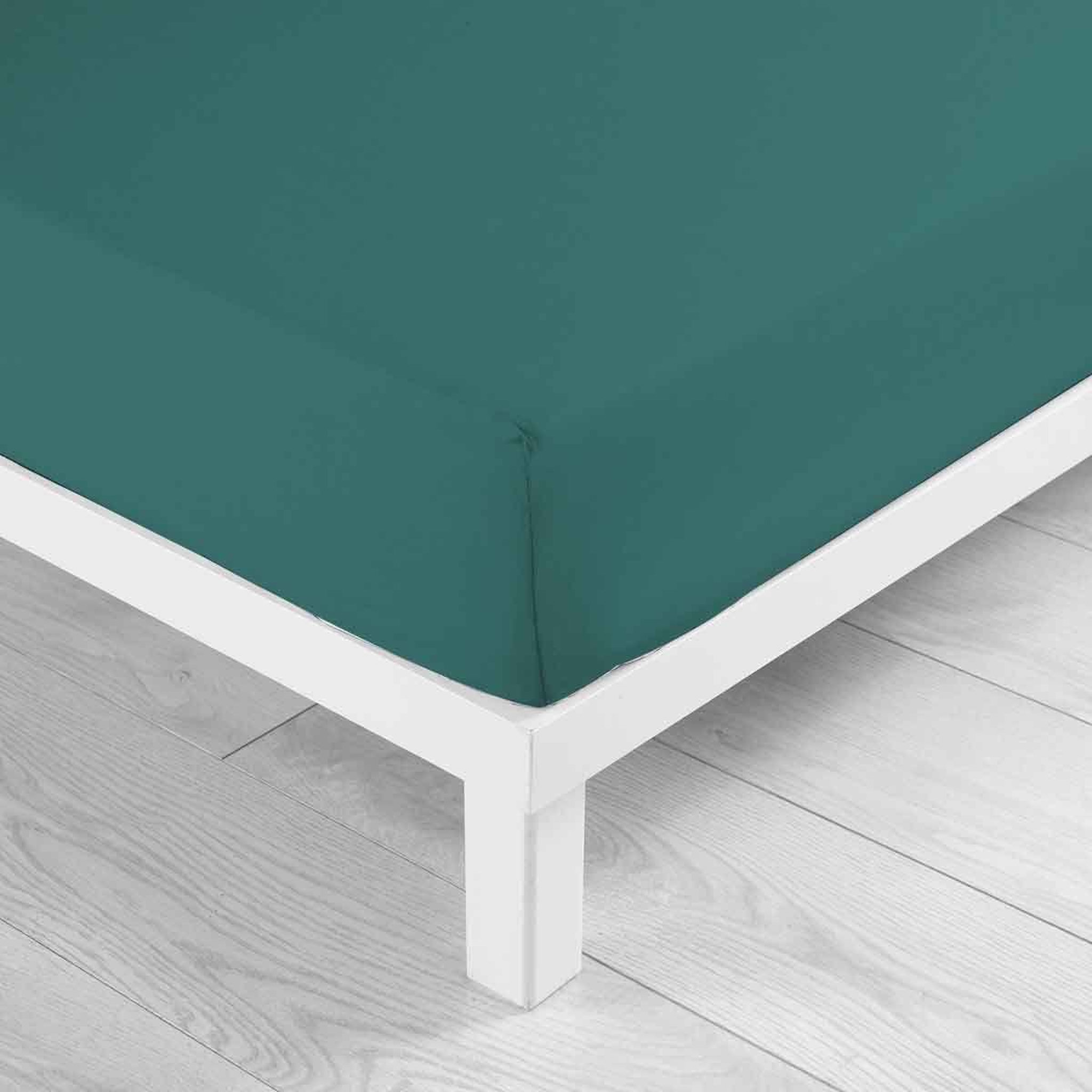 Voir la diapositive 2 : Douceur d'Intérieur Drap housse en coton  biolina  90x190cm émeraude