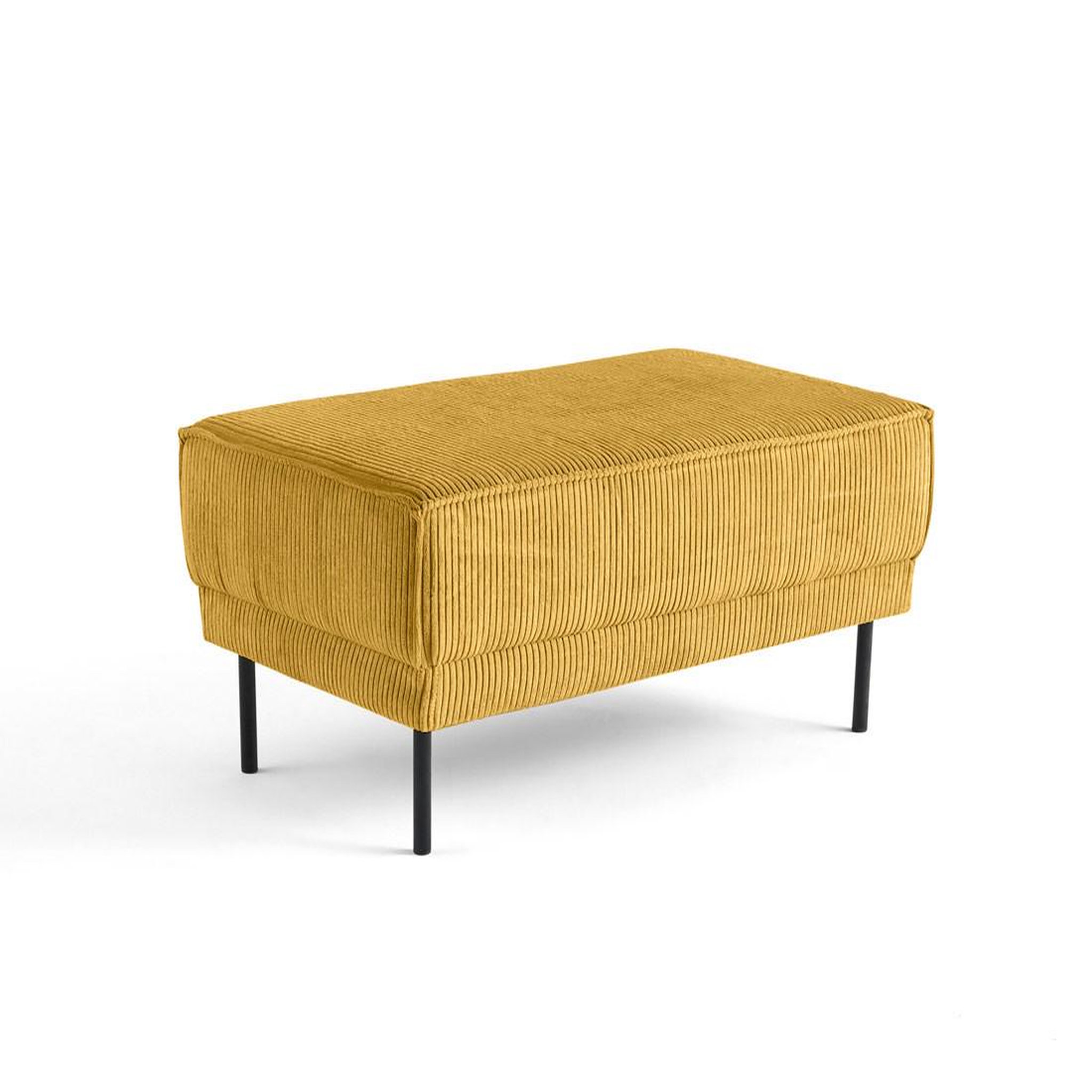 Voir la diapositive 2 : BEST MOBILIER Charlie - pouf - pieds hauts - en velours côtelé
