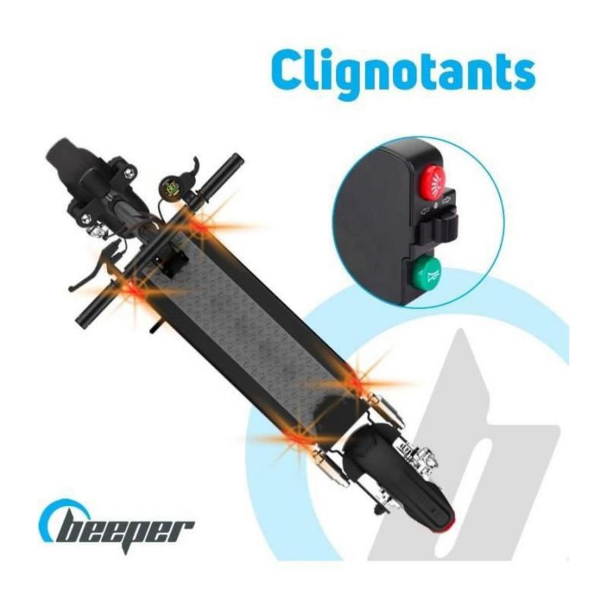 BEEPER Trottinette electrique avec alarme 10 Pouces - BEEPER - MAX FX10-G2-8 - 500W - 48V - 8Ah