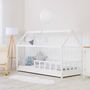 Voir la diapositive 2 : HomeStyle4U Lit D'Enfant 90x200 cm Lit Cabane Montessori avec Barriere