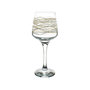 Voir la diapositive 2 : Set 3 verres à pied 33cl double filet or et blanc GLAMOUR 