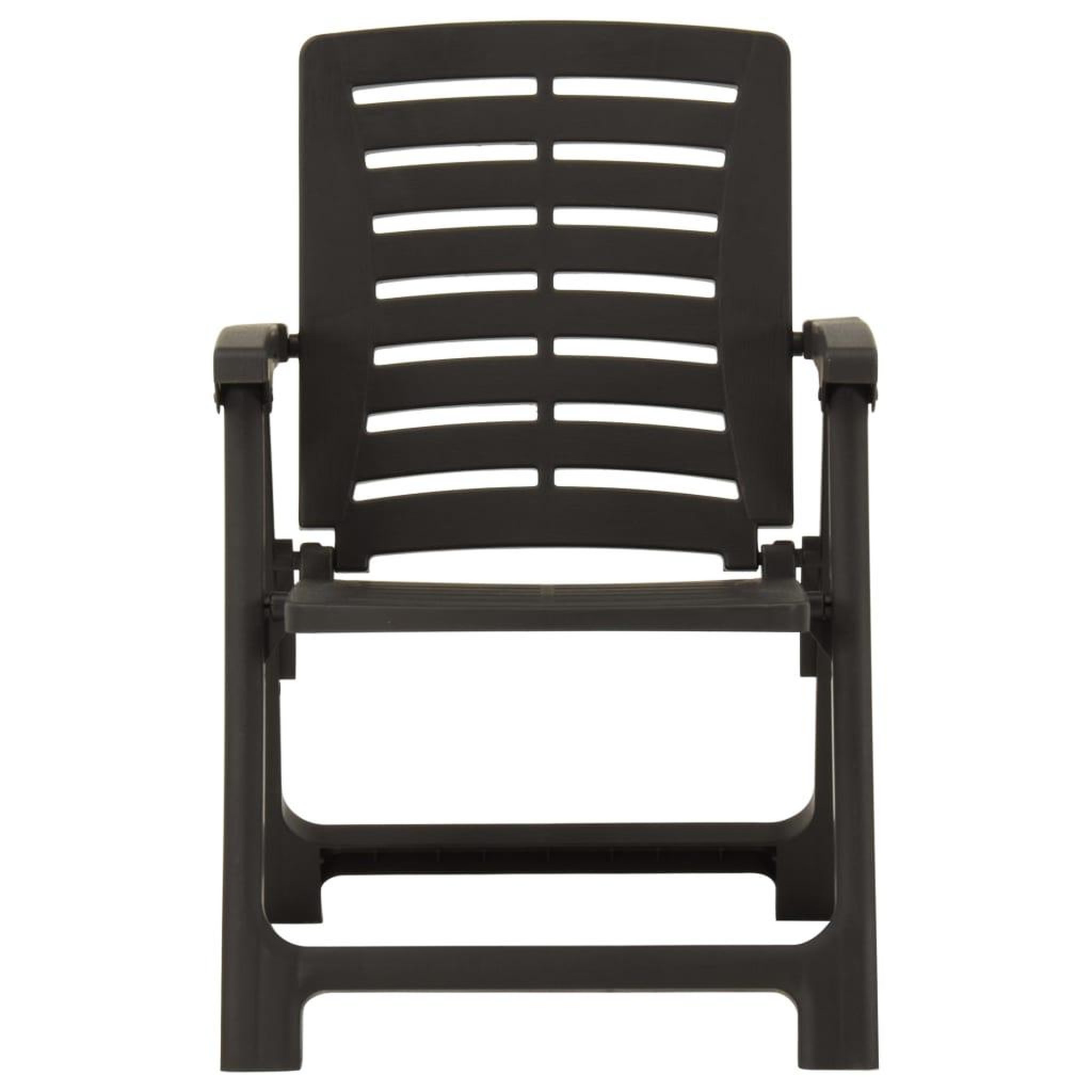 Voir la diapositive 2 : VIDAXL Chaises de jardin lot de 2 Plastique Anthracite
