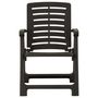 Voir la diapositive 2 : VIDAXL Chaises de jardin lot de 2 Plastique Anthracite