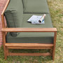 Voir la diapositive 5 : SWEEEK Salon de jardin en bois d'acacia 5 places - Mendoza - Canapé, fauteuils et table basse en acacia, 6 éléments modulables, design
