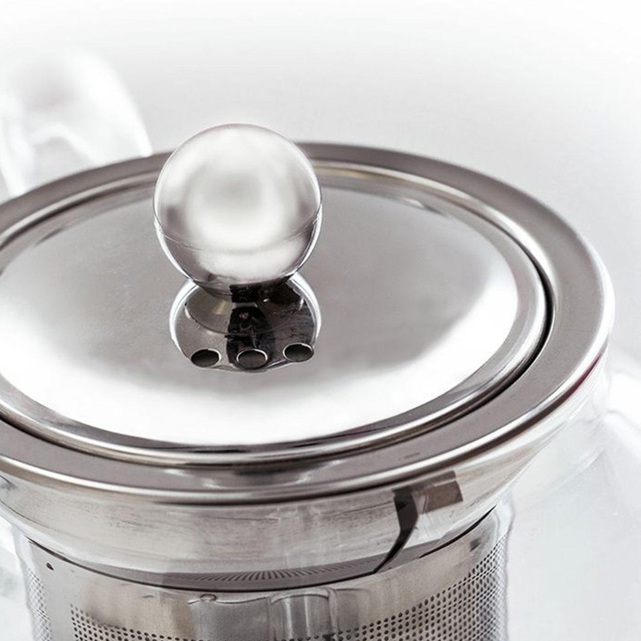 Voir la diapositive 5 : Aromandise Théière en verre avec filtre en inox - 0,8 l
