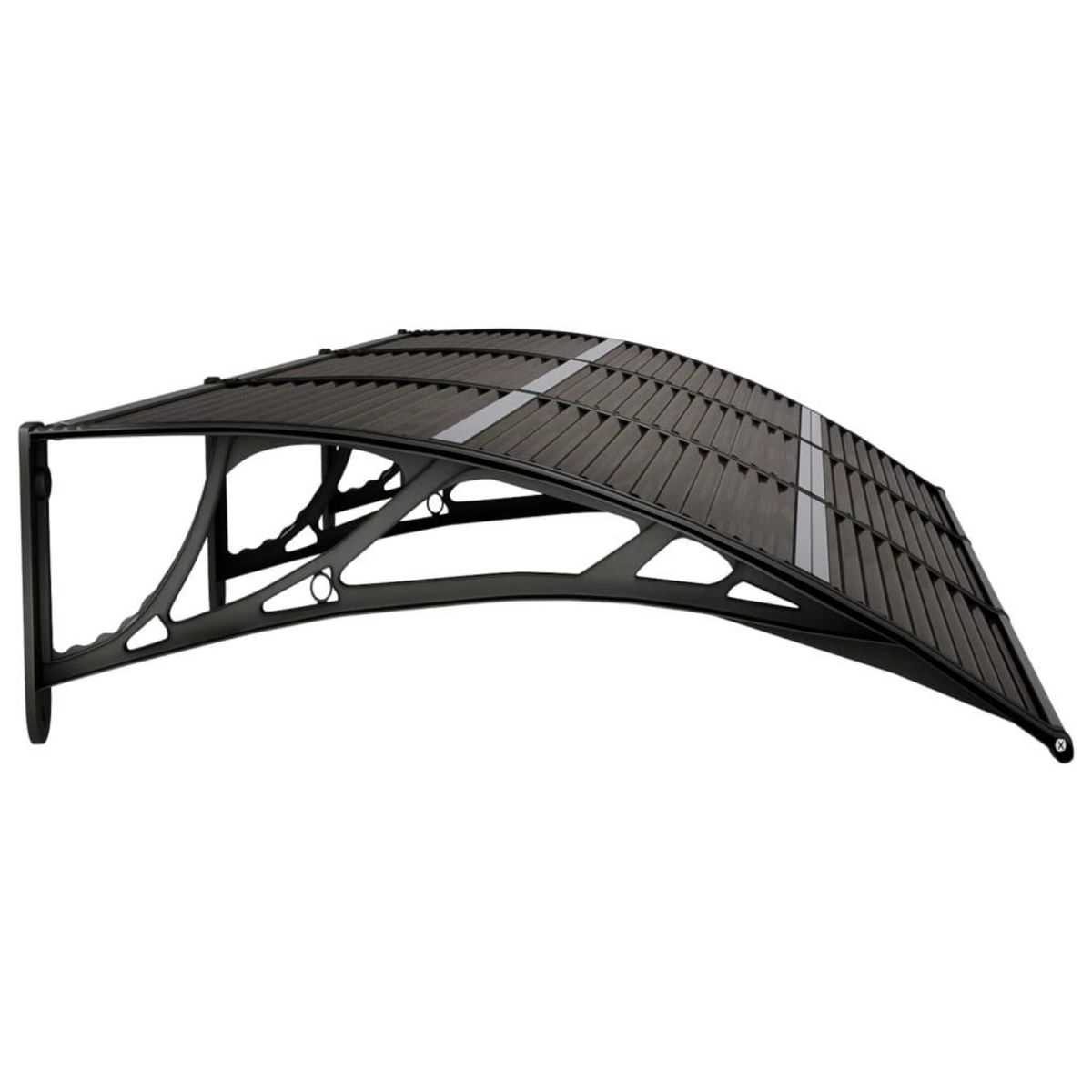 VIDAXL Auvent de porte Noir 300x75 cm Polycarbonate