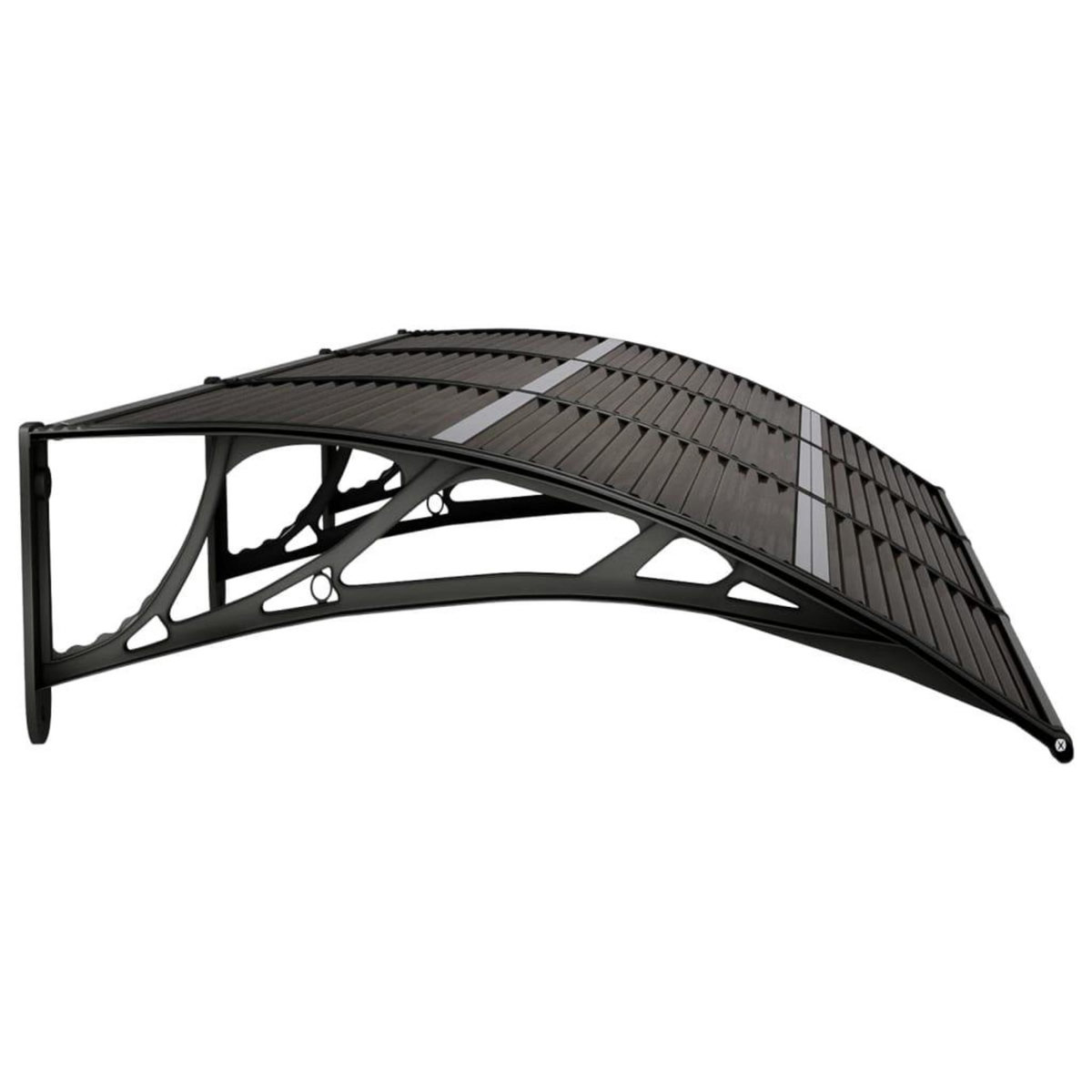 VIDAXL Auvent de porte Noir 300x75 cm Polycarbonate