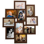Voir la diapositive 2 : VIDAXL Collage de cadres photo de photo10x(13x18 cm) Marron fonce MDF