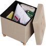 Voir la diapositive 3 : tectake Pouf coffre de rangement pliable ALEA