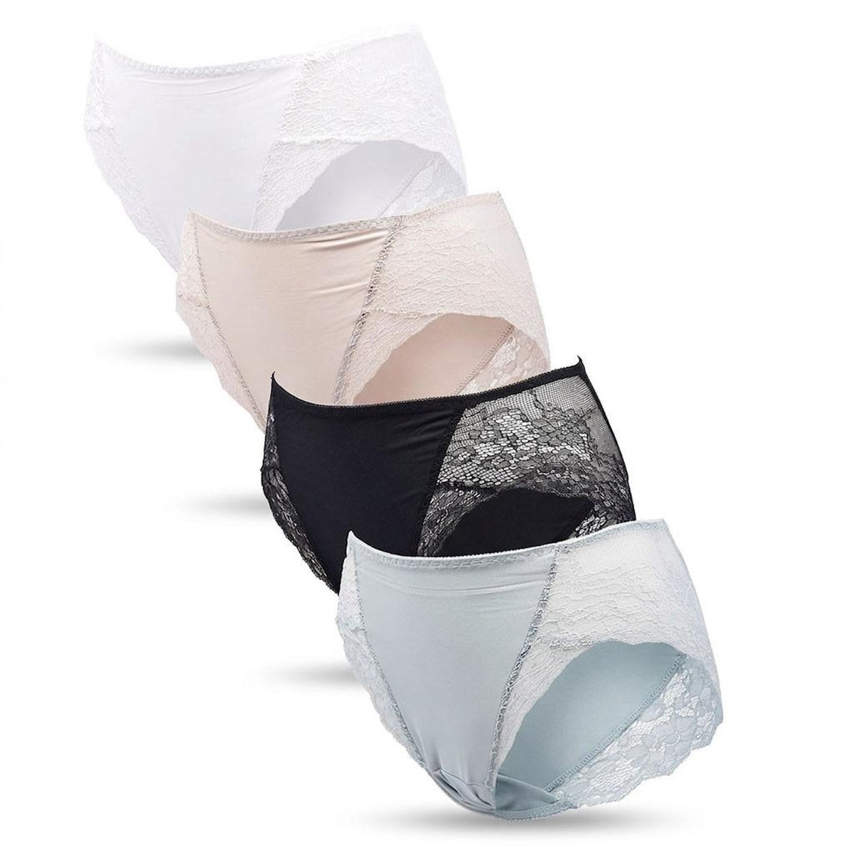 OZABI OZABI Pack de Culottes Femme Gainantes Dentelle Invisible – Lot de 4