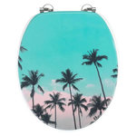 Wenko Abattant WC Palmiers - Bois - Multicolore