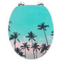 Voir la diapositive 1 : Wenko Abattant WC Palmiers - Bois - Multicolore