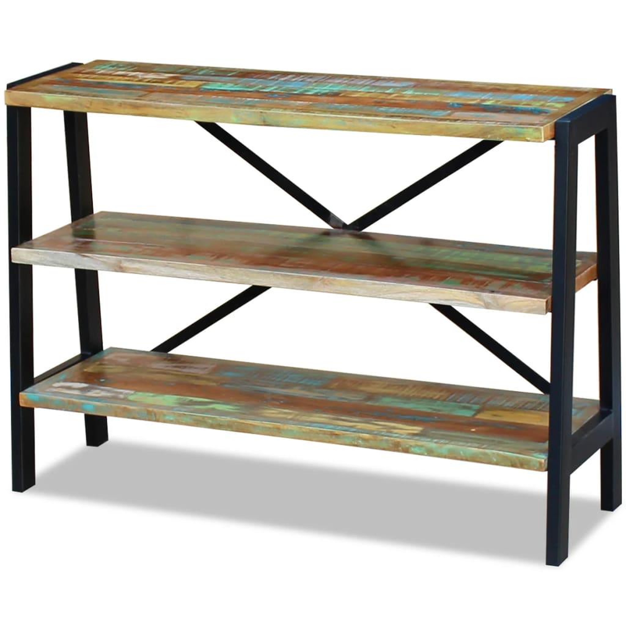 Voir la diapositive 4 : VIDAXL Buffet 3 etageres bois de recuperation massif