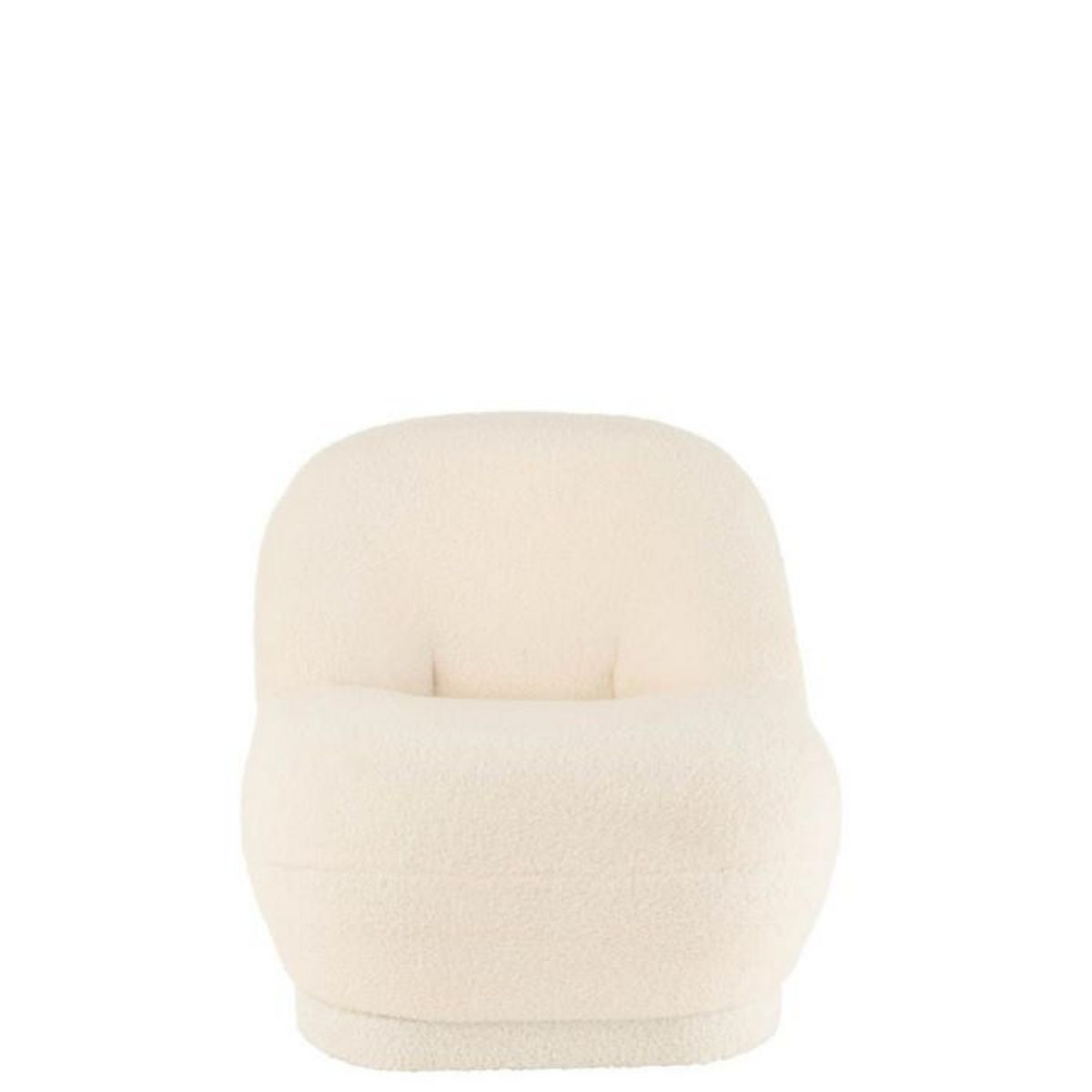 Paris Prix Fauteuil Design Bouclette  Teddy  88cm Blanc