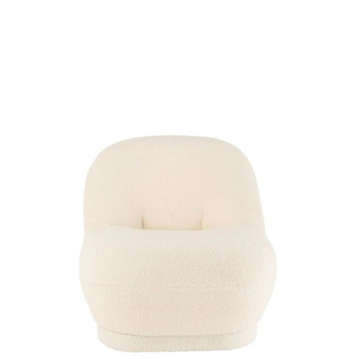 Paris Prix Fauteuil Design Bouclette  Teddy  88cm Blanc