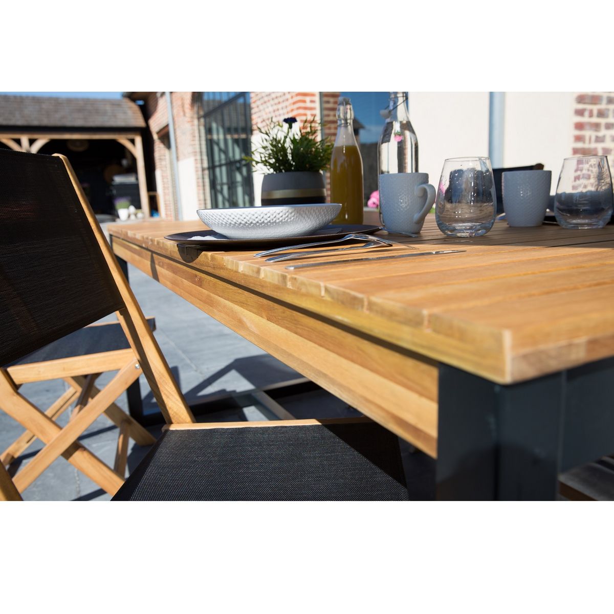 GARDENSTAR Salon de jardin 4 personnes SAHARA