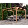Voir la diapositive 1 : JARDIDECO Pergola en bois lamellé-collé Caen 300 x 300 cm - Maderland