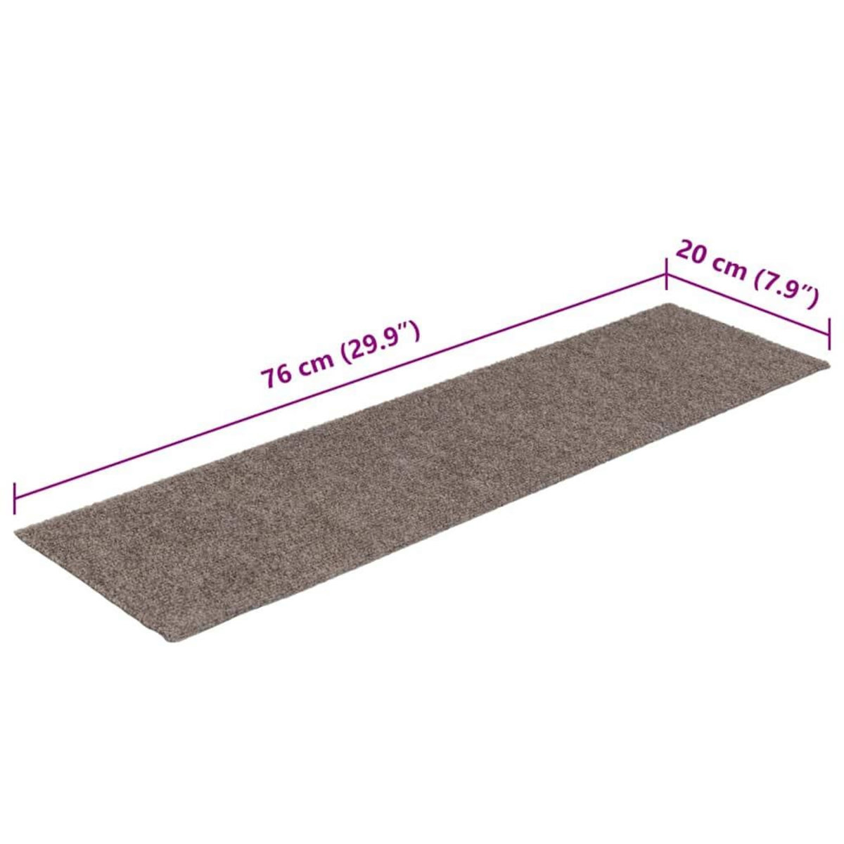 VIDAXL Tapis d'escalier auto-adhesifs 30 pcs creme 76x20 cm