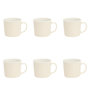 Voir la diapositive 1 : SECRET DE GOURMET Lot de 6 Mugs en Porcelaine  Nature  38cl Crème