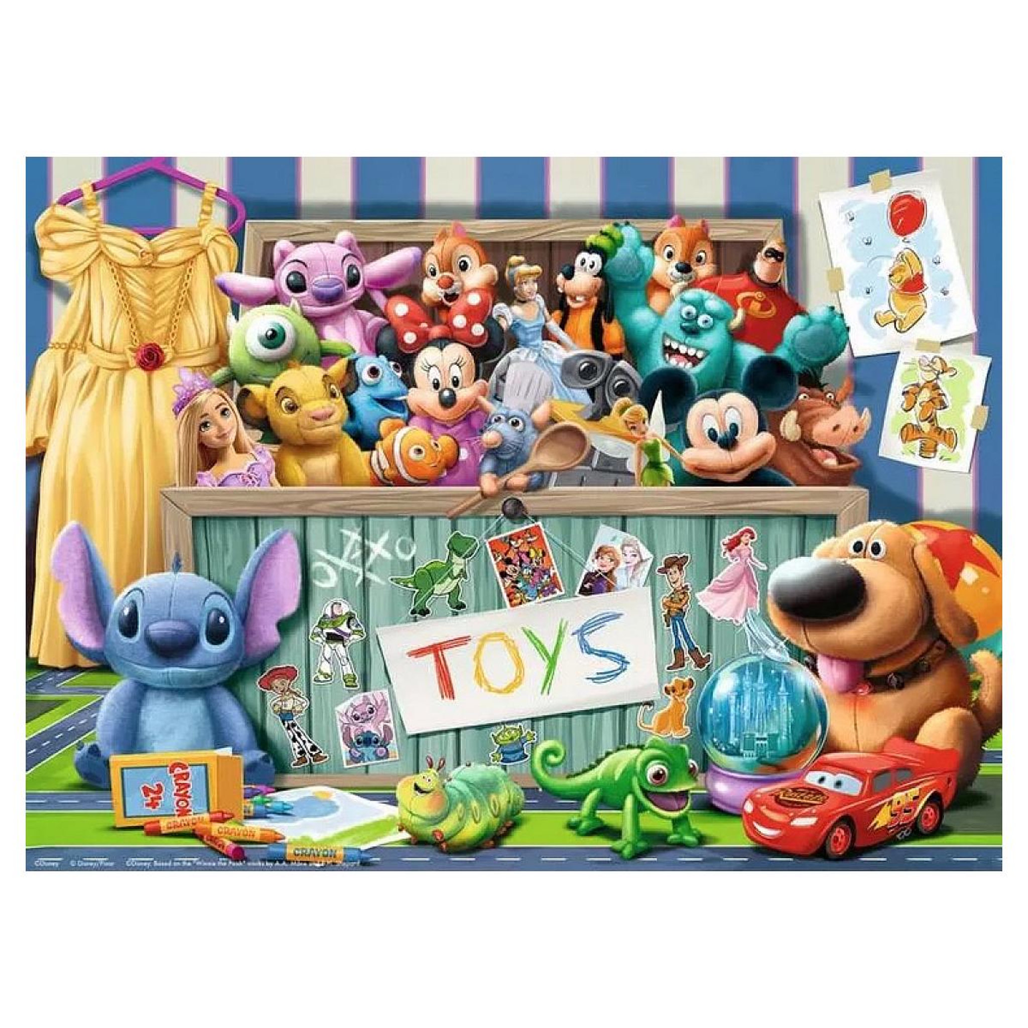Voir la diapositive 2 : RAVENSBURGER Le coffre a jouets magique - Disney Pixar
