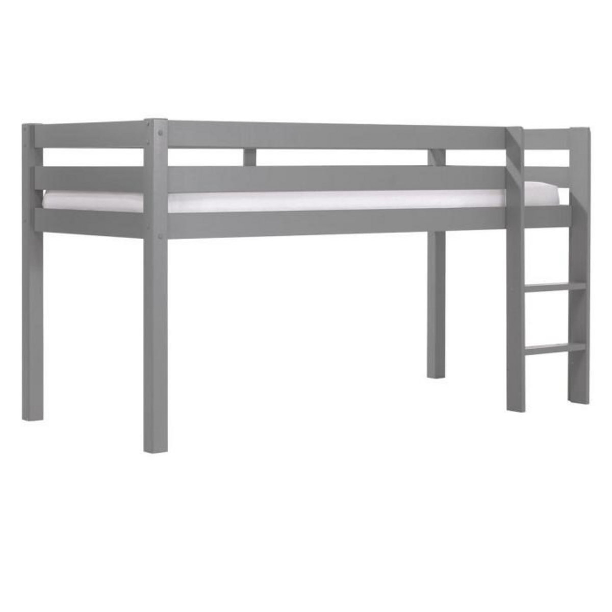 Paris Prix Lit Enfant Surélevé  Pino  90x200cm Gris